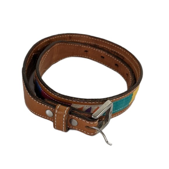 Circle Y of Yoakum Leather Western Belt Size 26 Vintage - Picture 5 of 5